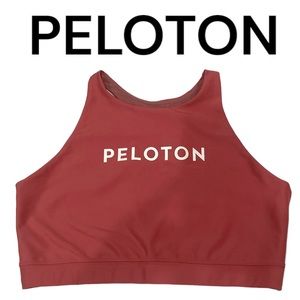 PELOTON RACER BACK SPORTS BRA LONG-LINE DARK ROSE COLOR SIZE LARGE OR X-LARGE